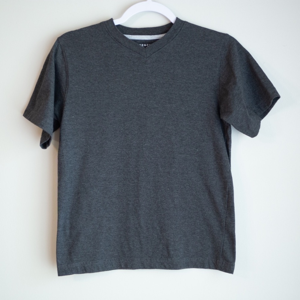 3 for $10 French Toast Dark Grey V-neck Short Sleeve T-shirt boy's size large